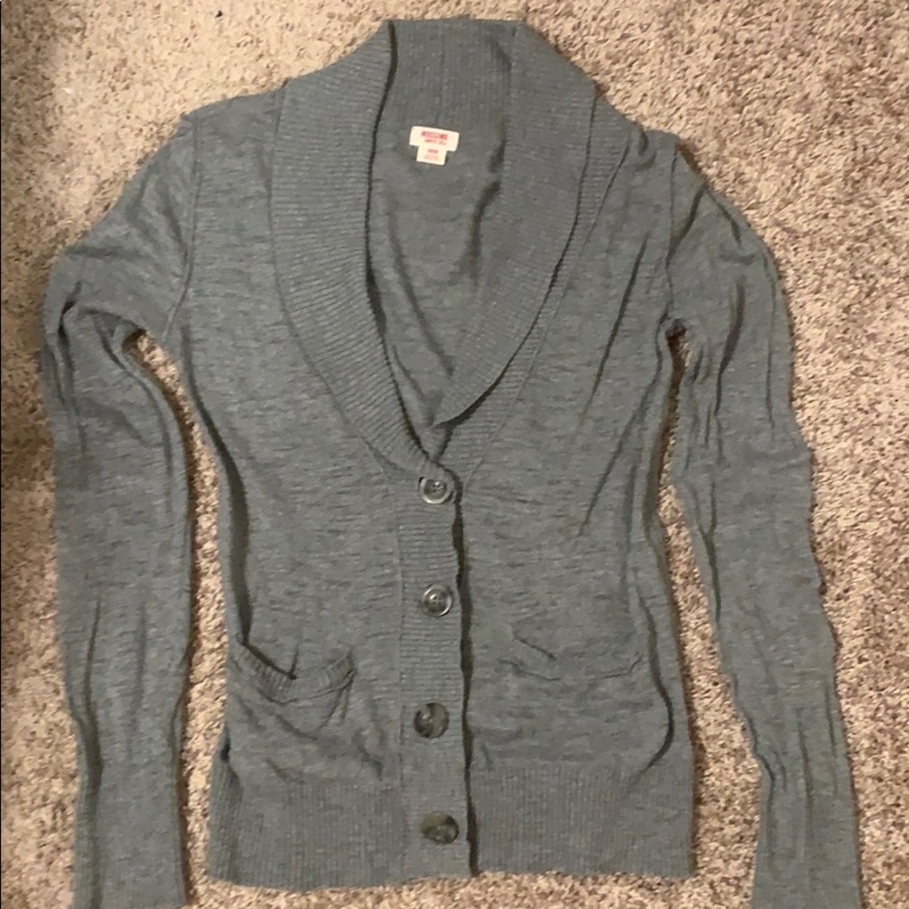 Gray Button up cardigan